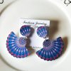 New African series painted popular wooden earrings SZAX-212