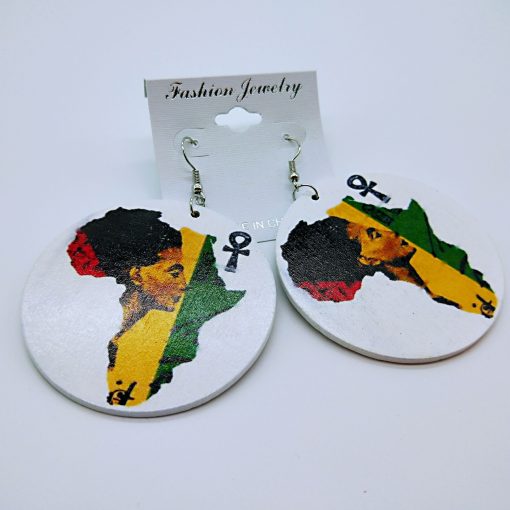 Popular wooden earrings personalized simple retro painted wooden earrings mixed batch SZAX-194
