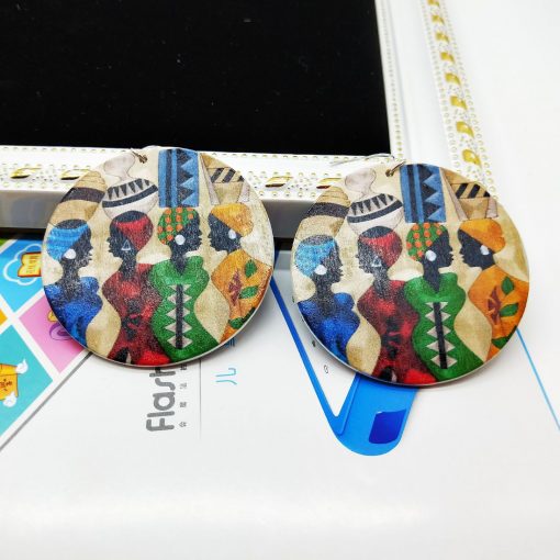 European and American popular African patterns Fashion wood earrings SZAX-246