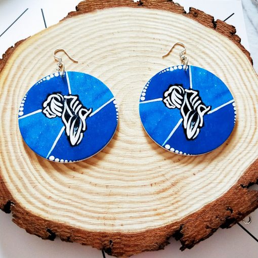 Popular new African series painted wooden earrings SZAX-214