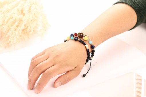 Hot sale solar system eight planets natural stone bead bracelet MS-002