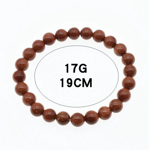 8MM Sandstone Single Circle Simple Manual Beaded Men and Women Bracelets Factory Wholesale HYue-054