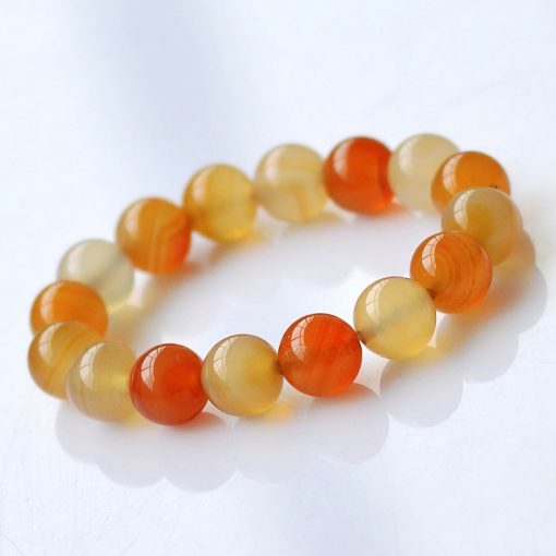 Fine 6-14mm natural color natural agate finished bracelet GLGJ-086