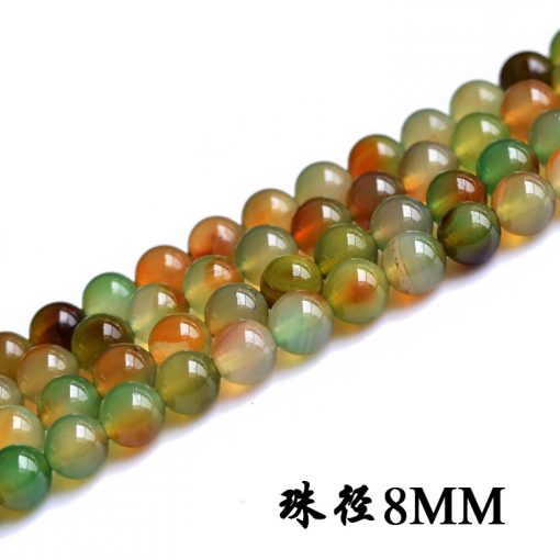 Natural Yellow Agate Loose Bead Accessories 6-16mm Bead Diameter 39cm GLGJ-077