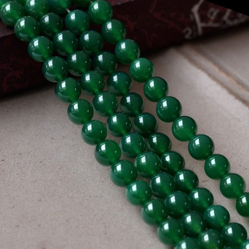 Boutique A grade natural green agate loose beads diy accessories 4-14MM GLGJ-075