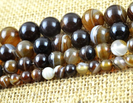 Natural 6-12mm Persian Gulf Agate DIY Loose Bead Wholesale GLGJ-095