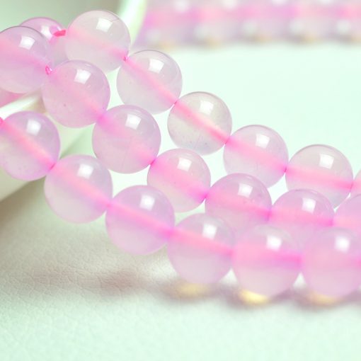 6-10mm pink agate gemstone, about 38cm, GLGJ-074