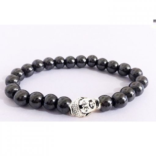 Men and women alloy gold and silver Buddha head black bile magnet bracelet factory direct wholesale MS-017