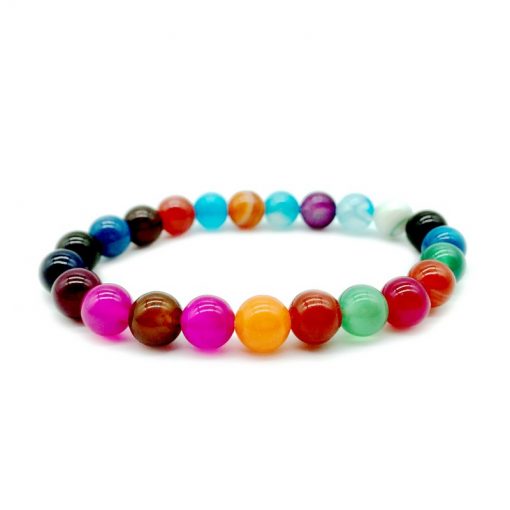 New Color Agate Bracelet For Men And Women Natural Stone Jewelry Wholesale HYue-059