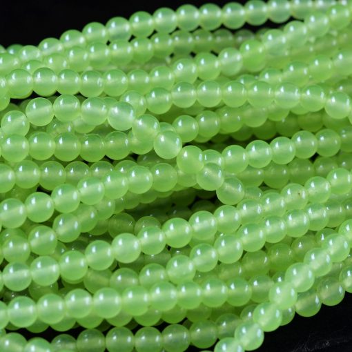 6-8mm grape green chalcedony DIY loose beads accessories about 39cm string GLGJ-187
