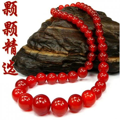 Fine natural red agate tower chain 6-14mm necklace 18 inches long GLGJ-107