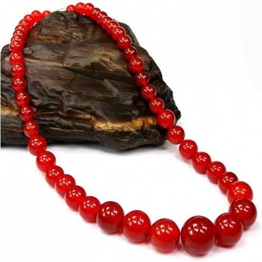 Fine natural red agate tower chain 6-14mm necklace 18 inches long GLGJ-107