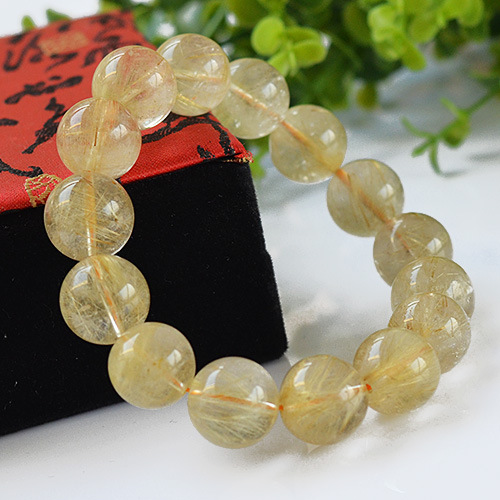 6-11mm natural stone blond crystal gemstone elastic bracelet wholesale ...