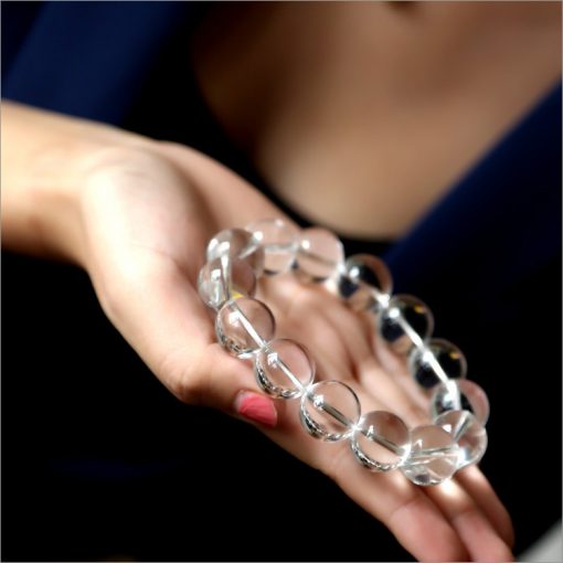 5-12mm transparent white crystal bracelet natural gemstone bracelet wholesale GLGJ-152