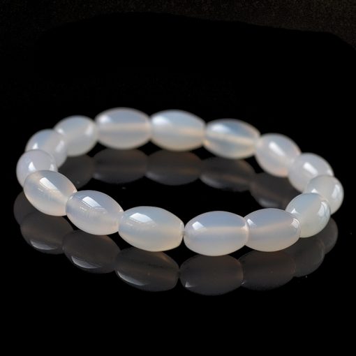 Natural ice white agate simple wild bracelet GLGJ-106