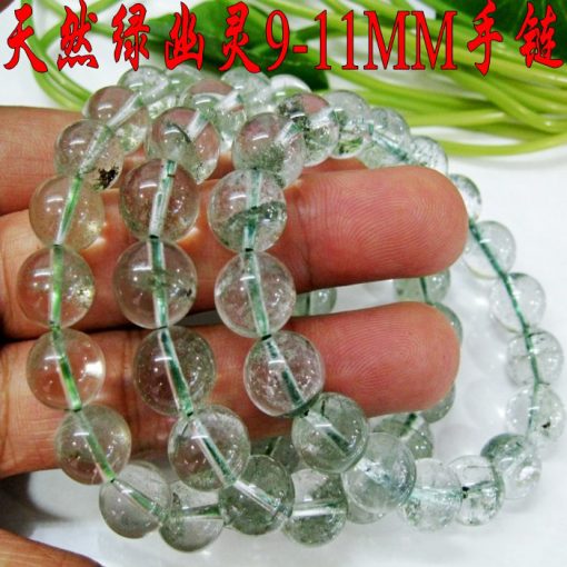 6-14mm natural green ghost men and women crystal bracelet wholesale GLGJ-150