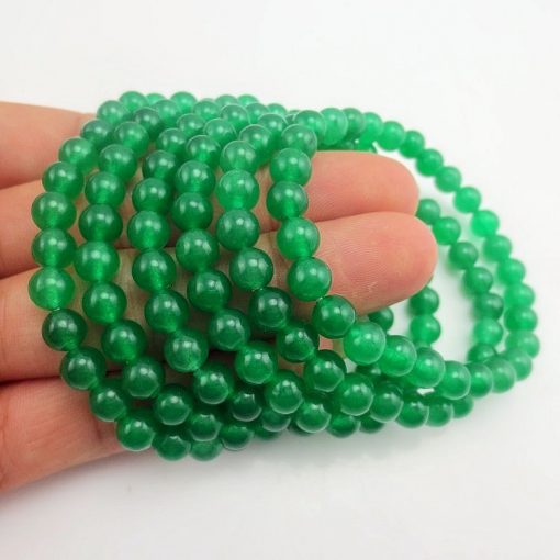 6-12MM green chalcedony DIY loose beads accessories wholesale GLGJ-184