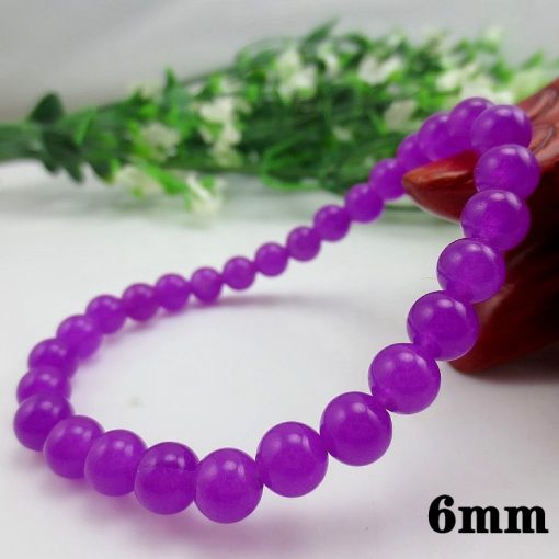 6-12mm natural purple chalcedony female bracelet wholesale GLGJ-175