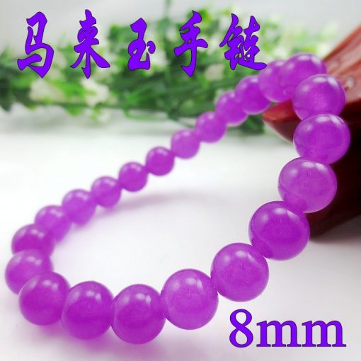 6-12mm natural purple chalcedony female bracelet wholesale GLGJ-175