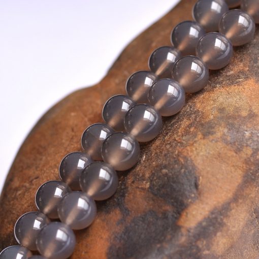 Selected A grade 14mm natural gray agate gemstone diy loose beads accessories GLGJ-118