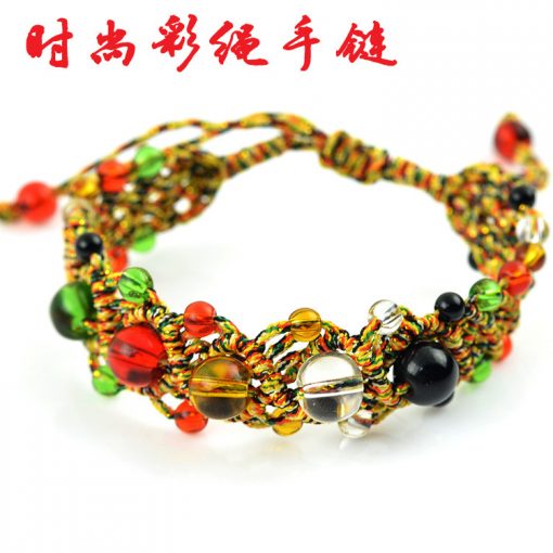 Fashion hand-made colorful rope beads best-selling bracelet GLGJ-125