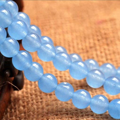 6.8.10mm sky blue chalcedony DIY loose beads accessories about 39cm string GLGJ-178