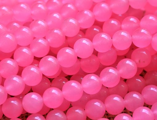 6-12MM Pink Chalcedony Round Bead DIY Accessories GLGJ-182