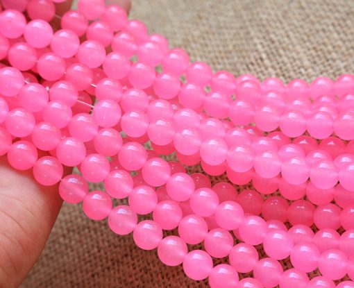 6-12MM Pink Chalcedony Round Bead DIY Accessories GLGJ-182
