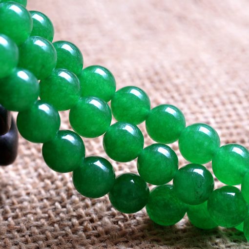 6-12MM green chalcedony DIY loose beads accessories wholesale GLGJ-183