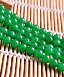 6-12MM green chalcedony DIY loose beads accessories wholesale GLGJ-183