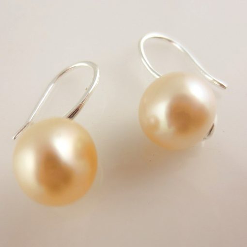 8mm Natural Freshwater Pearl Boutique 925 Silver Fashion Earring Wholesale Pink White GLGJ-158