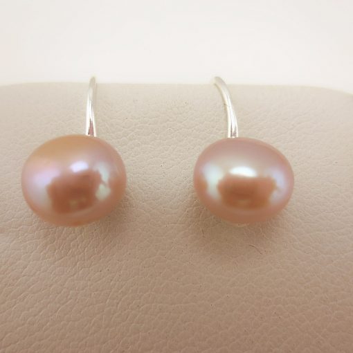 8mm Natural Freshwater Pearl Boutique 925 Silver Fashion Earring Wholesale Pink White GLGJ-158