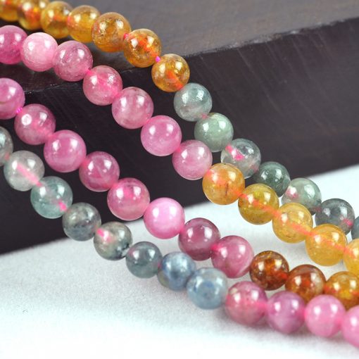 King of Crystal-4.5-5.5mm natural tourmaline loose beads DIY beads GLGJ-139