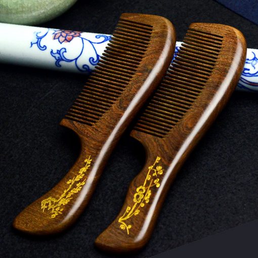 Genuine gold silk sandalwood boutique beauty health dense tooth comb wholesale mixed batch random shipment GLGJ-200