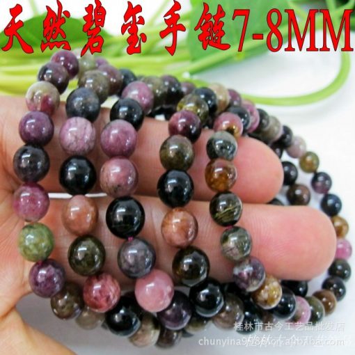 6-11MM natural stone simple and generous tourmaline finished bracelet wholesale GLGJ-151