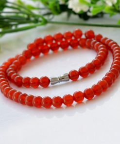 6mm natural red agate wild necklace wholesale GLGJ-109