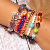 7 Chakra best-selling bracelet amethyst lotus bracelet set boho woven friendship bracelet XH-261