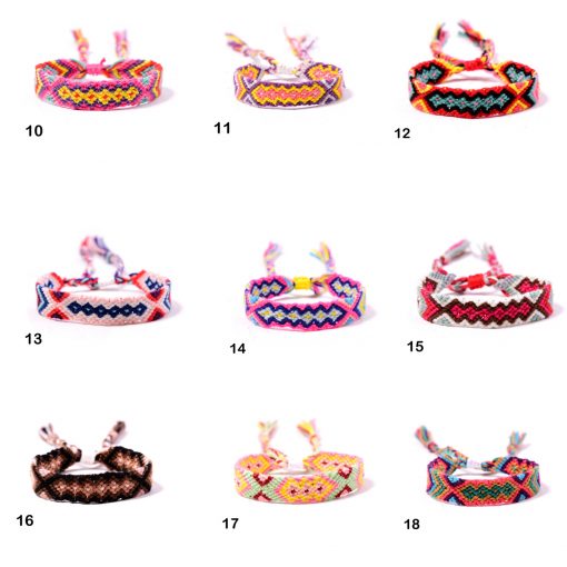 European and American best-selling series Rainbow Lucky Friendship Hand Rope Bohemian Ethnic Style Braided Bracelet Mixed Batch XH-247