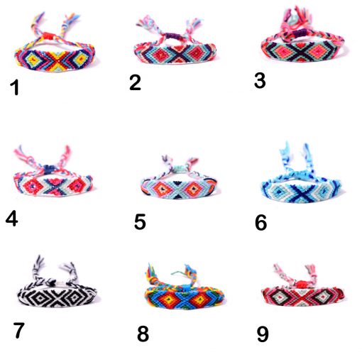 European and American short-selling colorful Nepalese ethnic style Geneva hand-woven friendship hand rope mixed batch XH-262