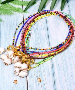Summer hot hand-made beaded shell pendant new clavicle chain accessories wholesale   Mixed batch XH-233