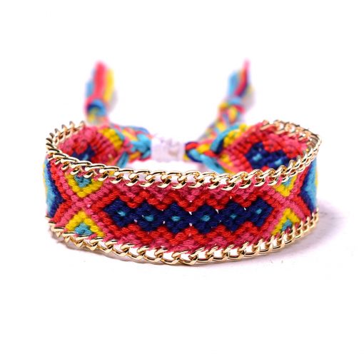 Bestselling woven lucky friendship bohemian ethnic style woven bracelet mixed batch 12pcs / bag XH-264