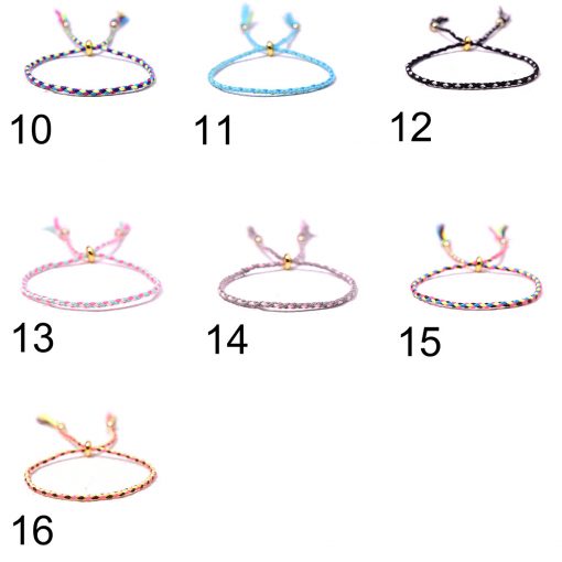 Summer hot bohemian style cotton braided bracelet beach friendship hand rope plus metal beads mixed batch XH-256