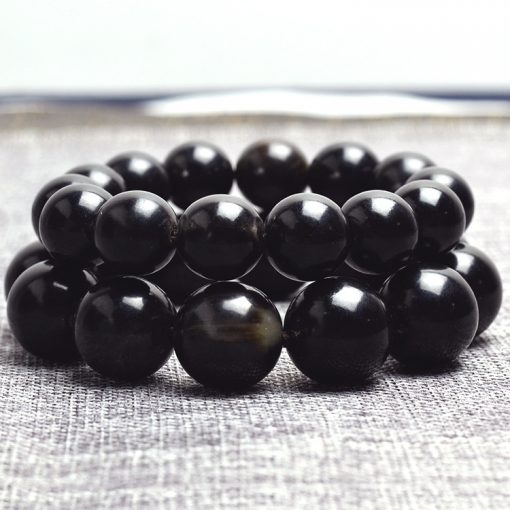 Authentic natural black horn health bracelet with clear lines and good oily GLGJ-211