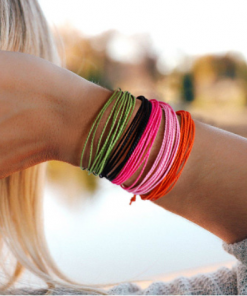 Europe and America best selling waterproof wax line bohemian color braided friendship bracelet mixed batchXH-250