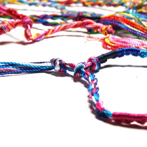 Nepalese ethnic hand-made rainbow bracelet lucky friendship hand rope 10pcs / bag XH-266