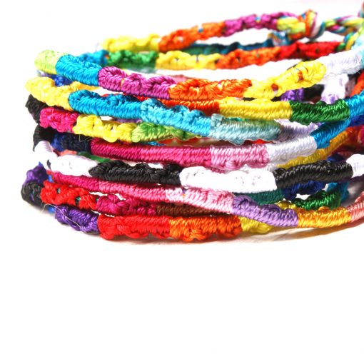 Nepalese ethnic hand-made rainbow bracelet lucky friendship hand rope 10pcs / bag XH-266