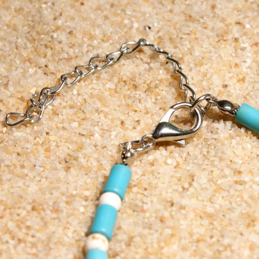 Best-selling woman’s fashion starfish turquoise cross pendant retro anklet bracelet XH-237