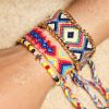 Crystal Cross Braided Bracelet Europe and America Selling Bohemian Hand-knitted Rainbow Bracelet Friendship Bracelet Set XH-251