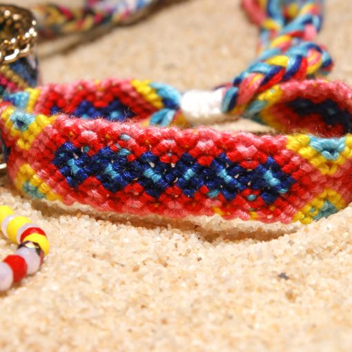 Crystal Cross Braided Bracelet Europe and America Selling Bohemian Hand-knitted Rainbow Bracelet Friendship Bracelet Set XH-251