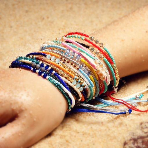 Bestselling Bohemian ethnic style handmade beads crystal lucky friendship bracelet XH-267